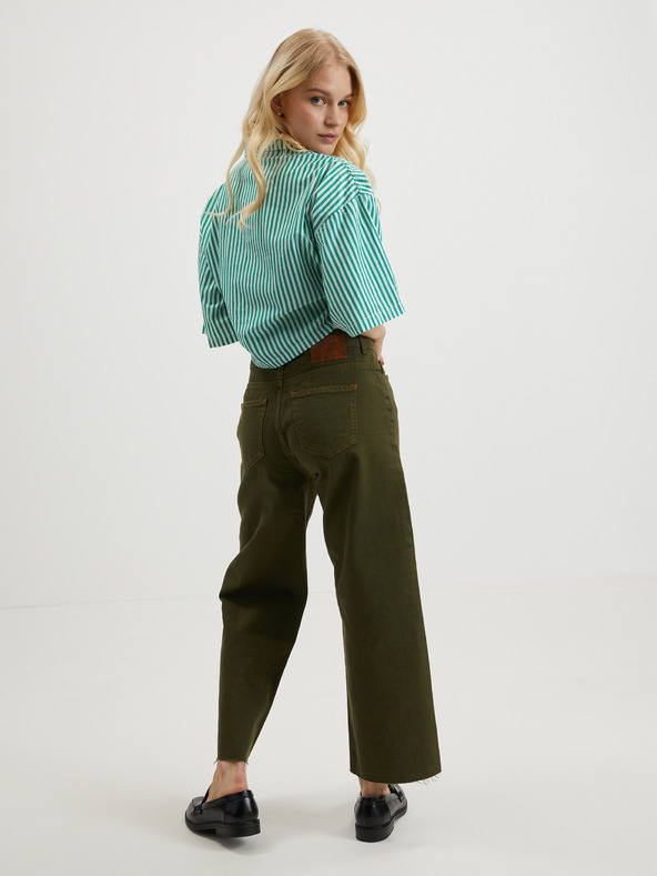 Noisy May Sötétzöld női széles szárú farmer Noisy May Amanda