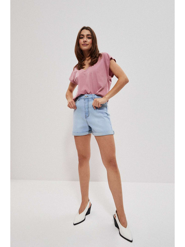 Moodo Világoskék női farmer rövidnadrág Moodo
