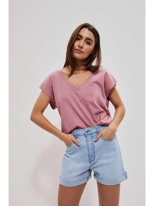 Moodo Világoskék női farmer rövidnadrág Moodo