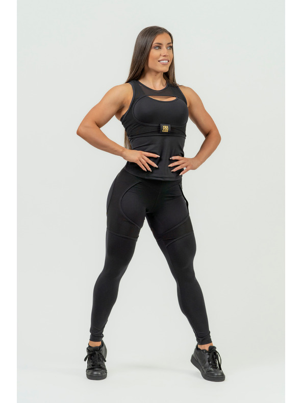 Nebbia NEBBIA INTENSE Mesh női sport leggings 838 Gold Nebbia Gold Nebbia