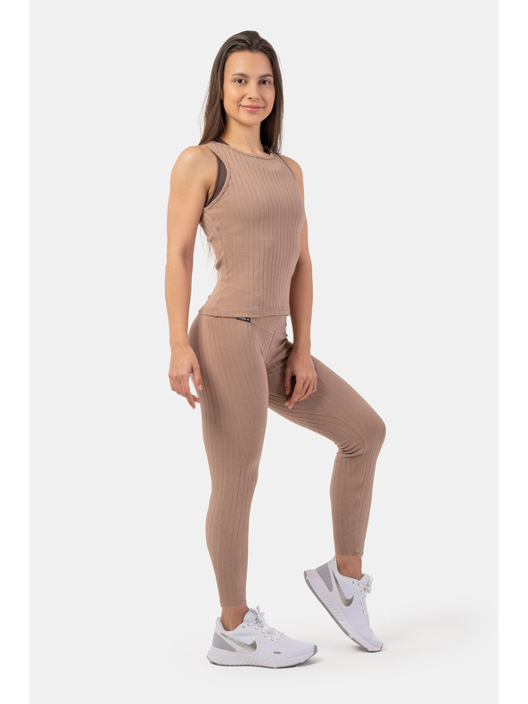 Nebbia Bordázott, magas derekú, bio pamut leggings 405 Nebbia