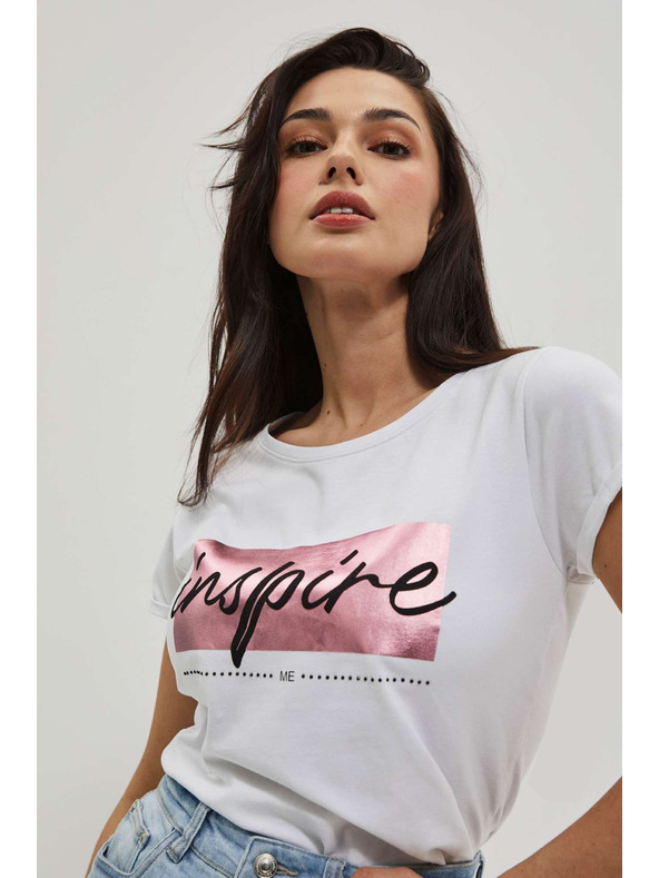 Moodo Női póló L-TS-4019 WHITE Moodo női póló
