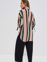 Moodo Fekete-narancs női csíkos póló Moodo