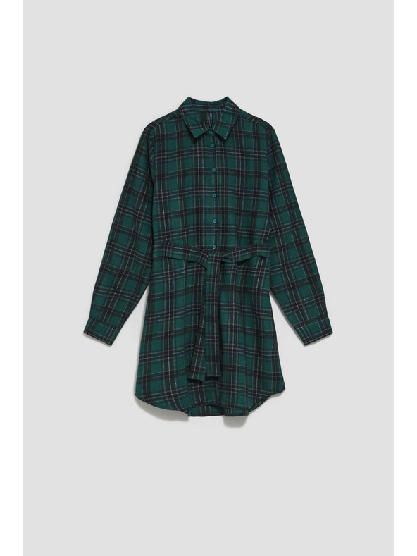 Moodo Sötétzöld női csíkos ing Moodo