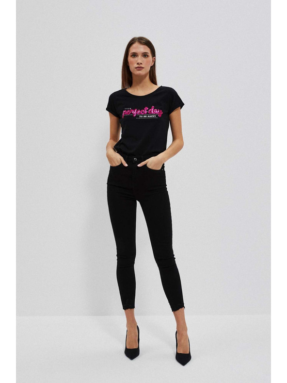 Moodo Női póló L-TS-4020 FEKETE Moodo