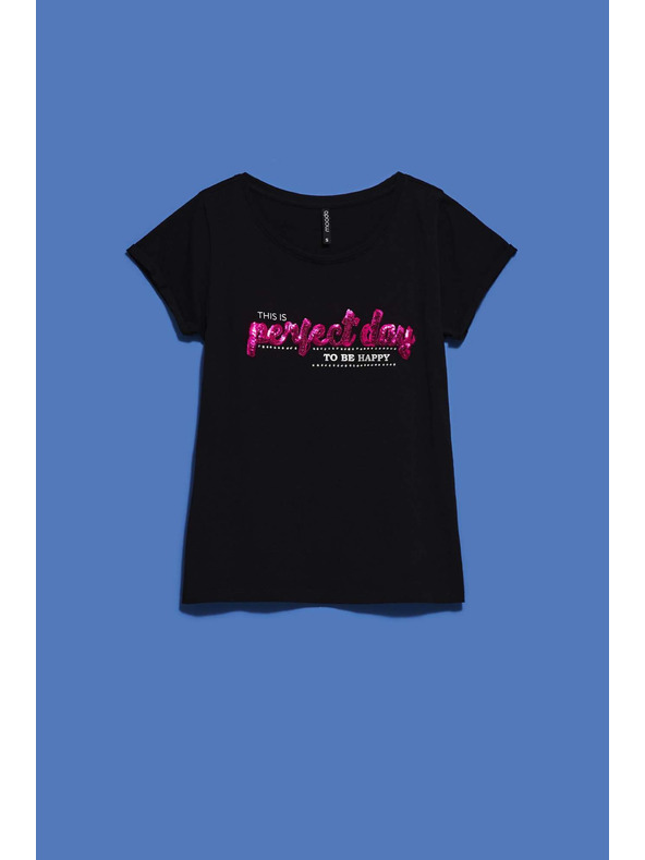 Moodo Női póló L-TS-4020 FEKETE Moodo