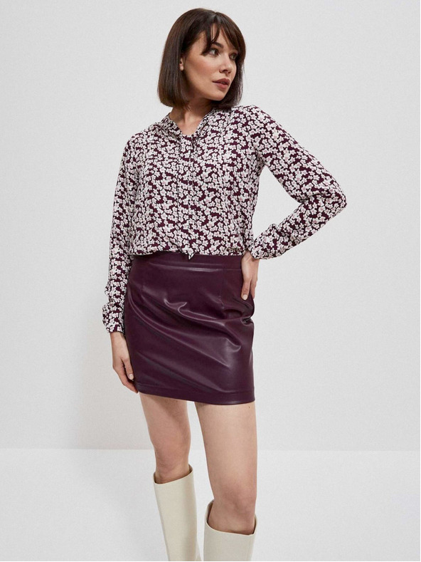 Moodo Moodo fehér és bor női virágos blúz