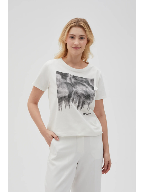 Moodo Women's White T-Shirt Moodo