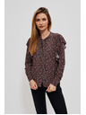 Moodo Barna női virágmintás blúz Moodo