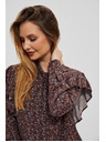 Moodo Barna női virágmintás blúz Moodo