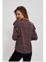 Moodo Barna női virágmintás blúz Moodo