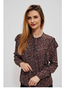 Moodo Barna női virágmintás blúz Moodo
