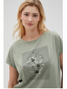 Moodo Olívazöld női póló Moodo