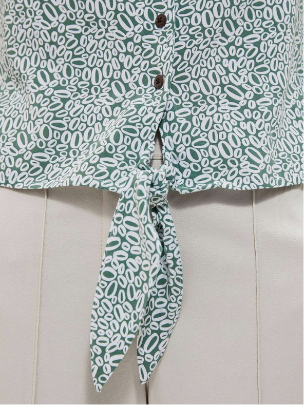 Moodo Fehér és zöld női mintás ing Moodo