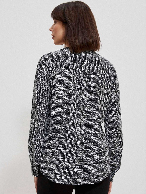 Moodo Fekete-fehér női mintás blúz Moodo