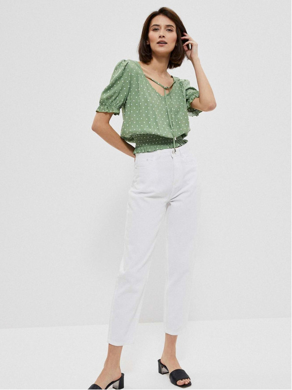 Moodo Zöld női pöttyös blúz Moodo