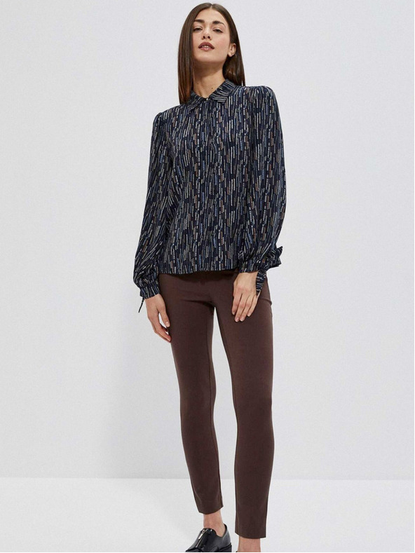 Moodo Sötétkék női mintás blúz Moodo