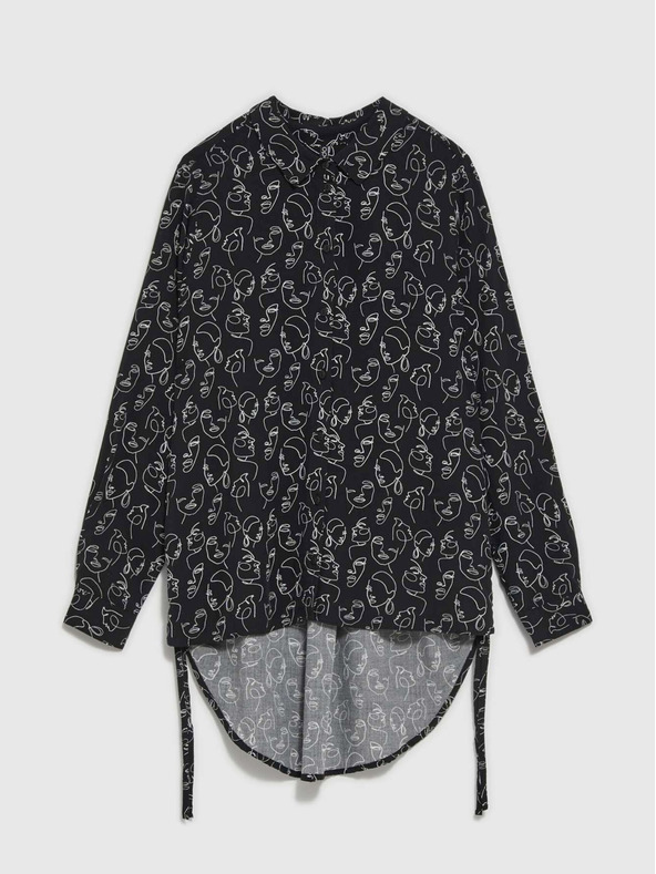 Moodo Fekete női Moodo mintás ing