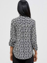 Moodo Fehér és fekete női virágos női ing Moodo
