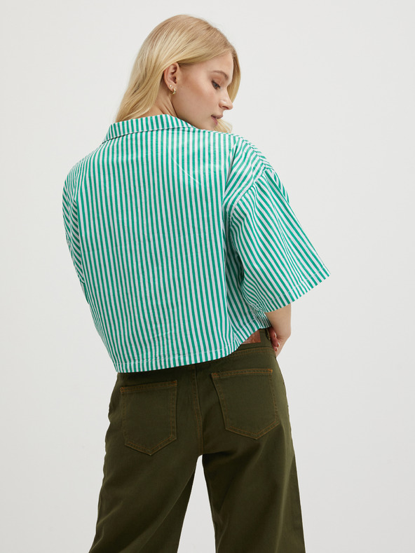 Noisy May Fehér és zöld csíkos blúz Noisy May Lisa