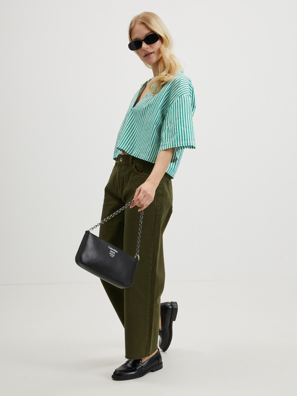 Noisy May Fehér és zöld csíkos blúz Noisy May Lisa