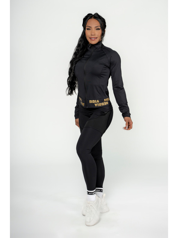 Nebbia NEBBIA INTENSE Warm-Up női cipzáras melegítőfelső 833 Gold Nebbia