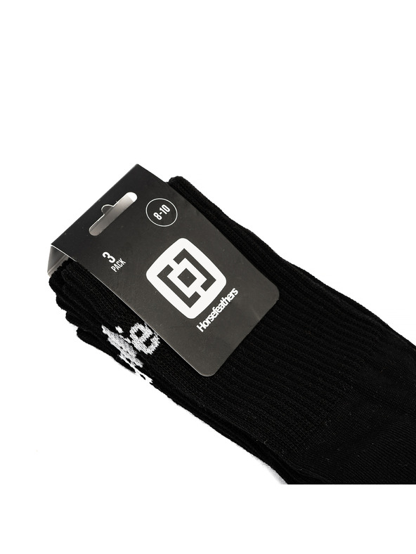 Horsefeathers Delete Premium Wmns 3Pack zokni - fekete 5 - 7-es méret HORSEFEATHERS