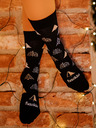 Fusakle Fekete női mintás zokni Fusakle Fák télen