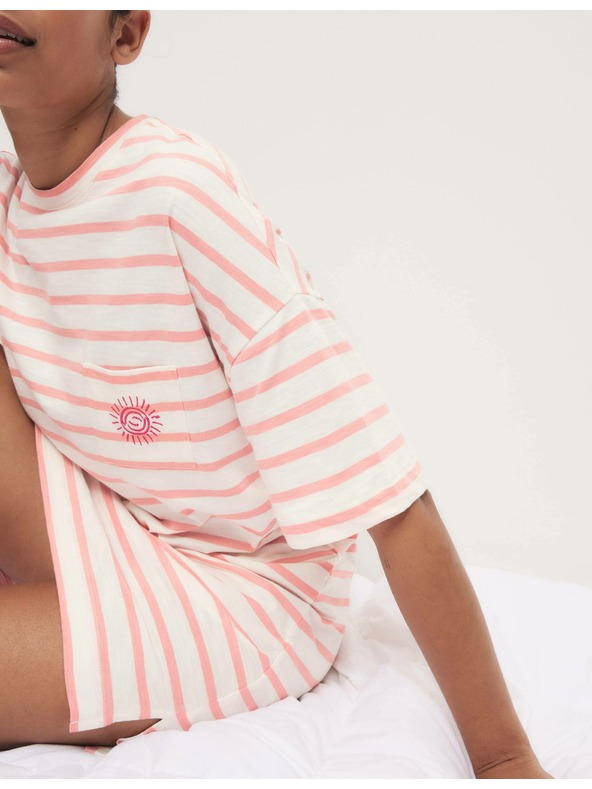 Marks & Spencer Csíkos hálóing 100% pamutból Marks & Spencer narancssárga