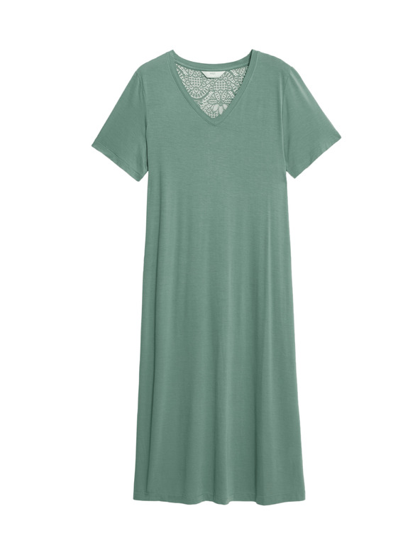 Marks & Spencer Csipkebetétes hálóing Marks & Spencer zöld