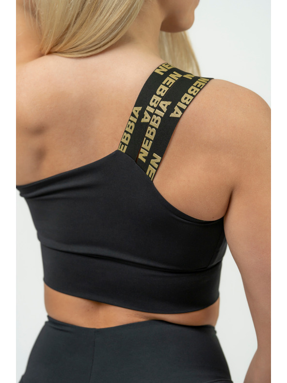 Nebbia NEBBIA Női magas támasztású sportmelltartó INTENSE aszimmetrikus 841 Gold Nebbia Gold Nebbia
