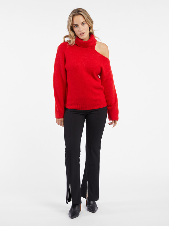 Orsay ORSAY piros színű női garbó kivágással