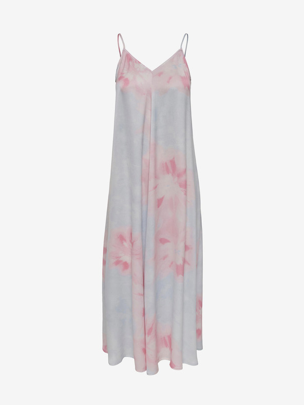 ONLY Rózsaszín és kék női mintás, pántos maxiruha ONLY Tina