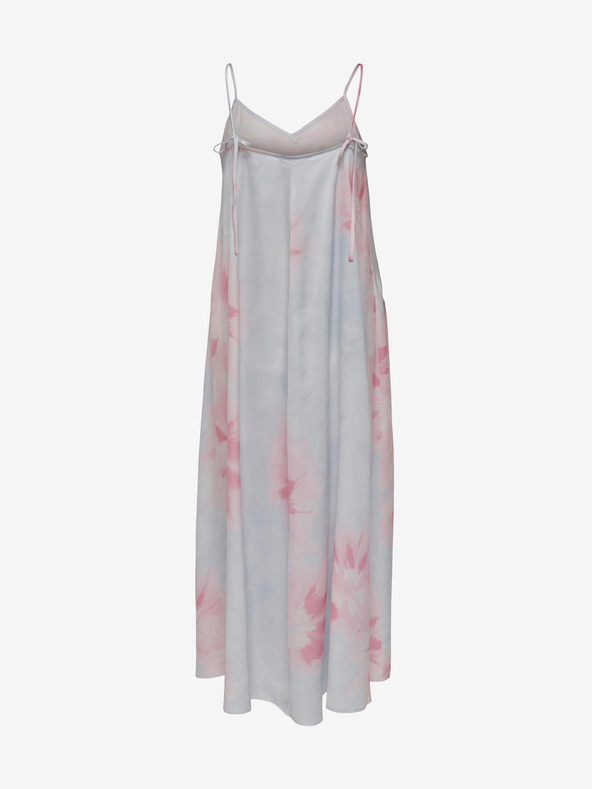 ONLY Rózsaszín és kék női mintás, pántos maxiruha ONLY Tina