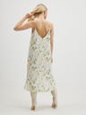Vila Bézs és zöld női mintás midi ruha VILA Barina