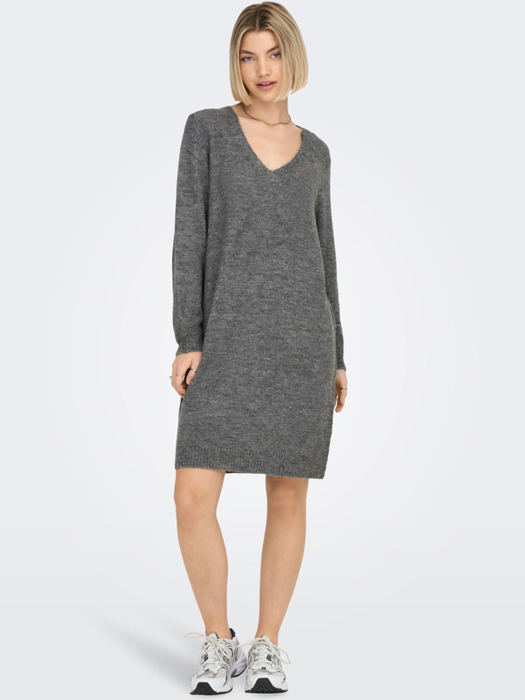 Jacqueline de Yong JDY Elanora szürke női pulóver ruha JDY Elanora szürke női pulóver ruha