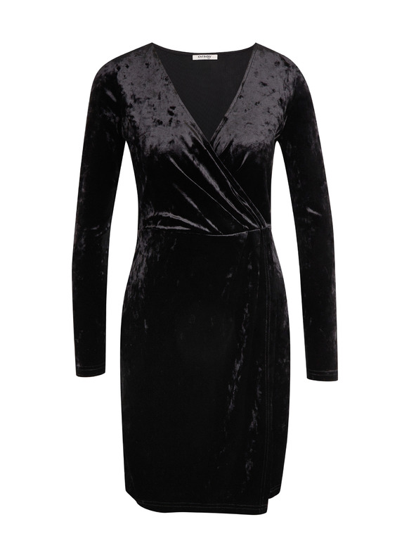 Orsay ORSAY fekete női bársonyruha