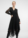 Orsay ORSAY fekete női midi ruha