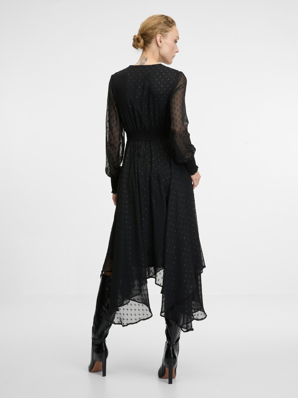 Orsay ORSAY fekete női midi ruha