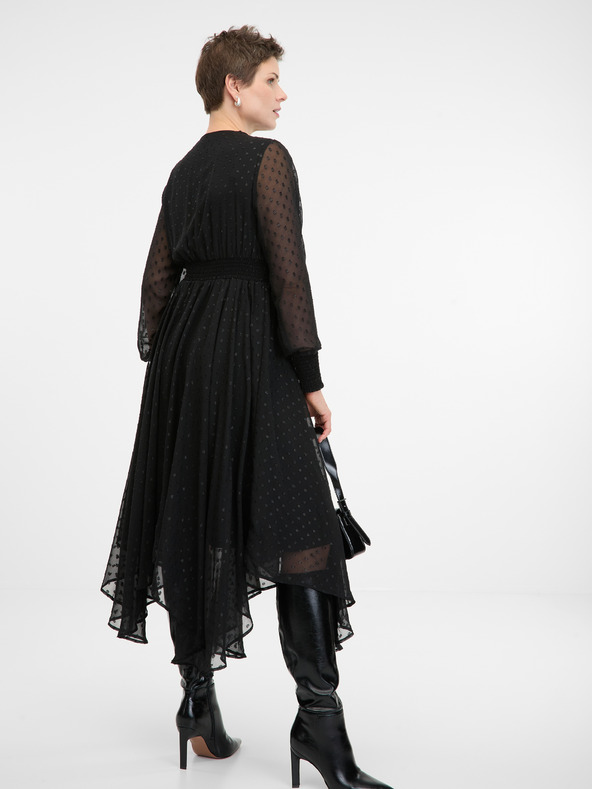 Orsay ORSAY fekete női midi ruha