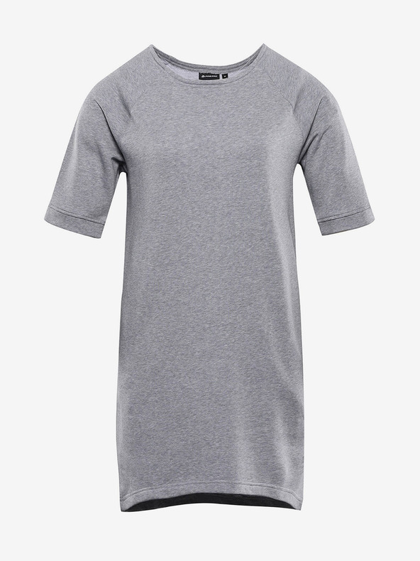 ALPINE PRO Alpine Pro szürke női pamut ruha MOLEDA Alpine Pro szürke női pamut ruha MOLEDA