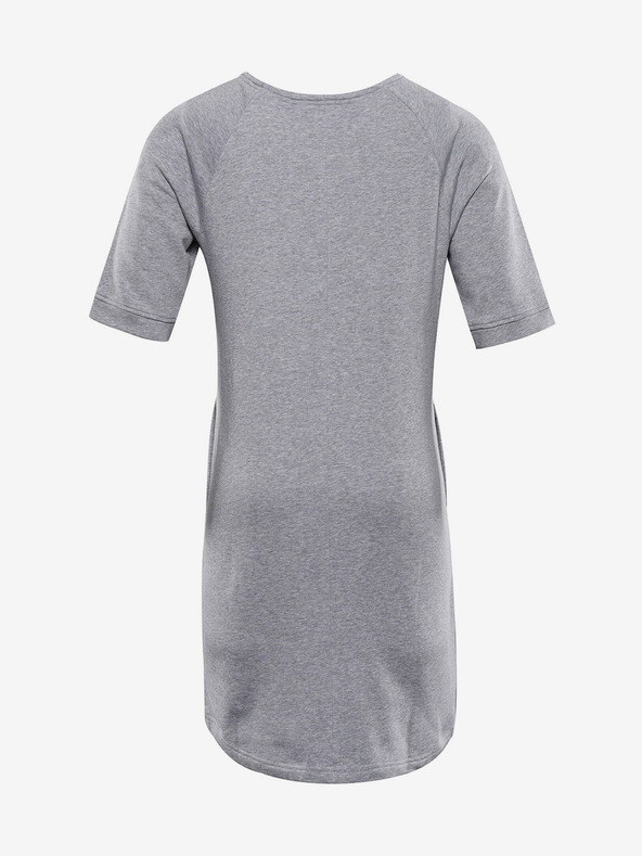 ALPINE PRO Alpine Pro szürke női pamut ruha MOLEDA Alpine Pro szürke női pamut ruha MOLEDA