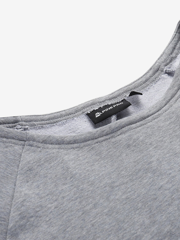 ALPINE PRO Alpine Pro szürke női pamut ruha MOLEDA Alpine Pro szürke női pamut ruha MOLEDA