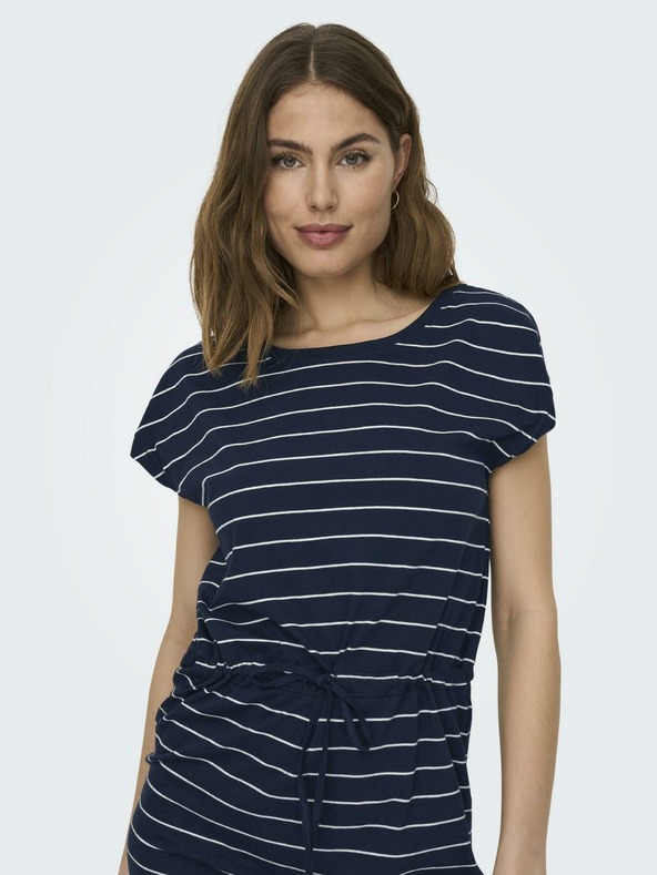 ONLY Fehér és kék női csíkos ruha ONLY