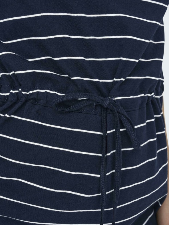 ONLY Fehér és kék női csíkos ruha ONLY