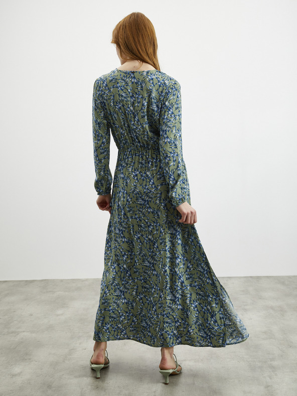 ZOOT.lab Kékeszöld női mintás hosszú ruha ZOOT.lab Eliane ZOOT.lab Eliane