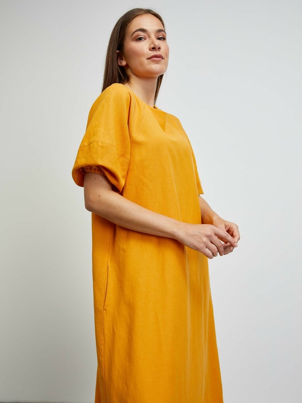 ZOOT.lab Narancssárga alap ruha ballon ujjú METROOPOLIS by ZOOT.lab Vasilisa