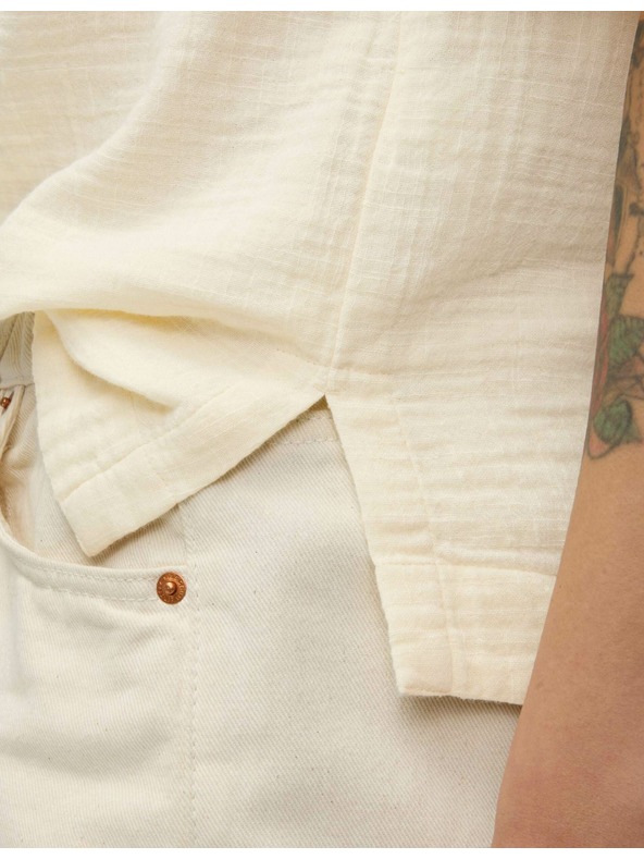 Marks & Spencer Tiszta pamut felső, normál szabás Marks & Spencer krém