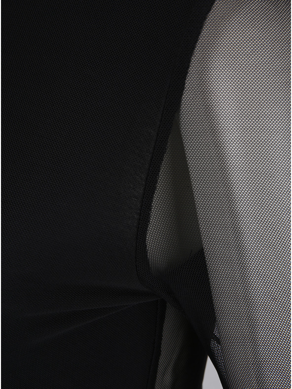 ONLY Fekete póló állógallérral és átlátszó hátlappal CSAK Erica