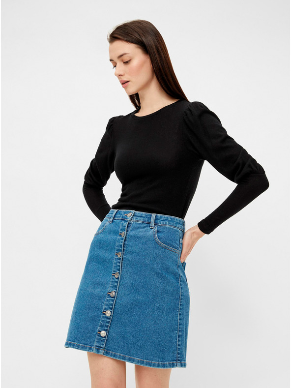 Pieces Fekete póló Pieces Monice